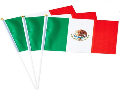 Custom Mexico hands waving flags