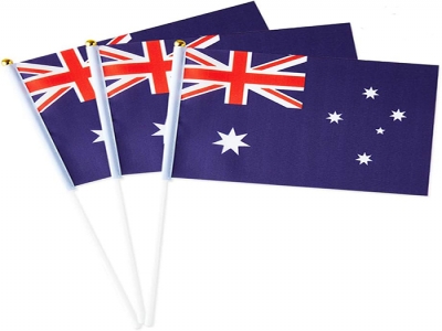 Custom Australia hands waving flags