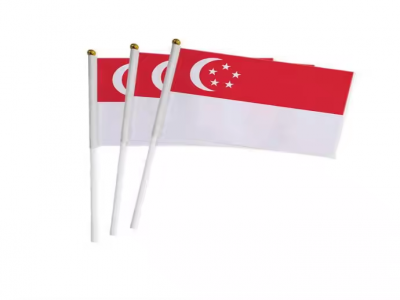 Customized Singapore Hand cranked Flag