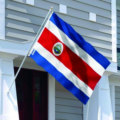 Customized 3 x 5 feet Costa Rican flag