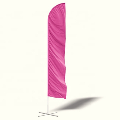 Custom pink feather beach flag