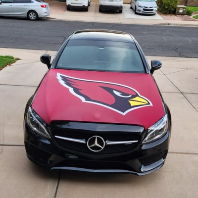 Customized Arizona Cardinals Car Engine Cover Flag