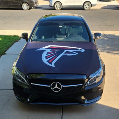 Customized Atlanta Falcon Car Engine Cover Flag