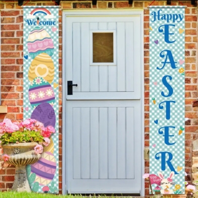 Customized Easter Happy Couplet Flag