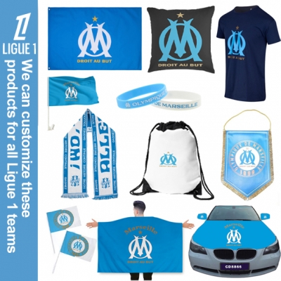 Custom Olympique de Marseille Flag