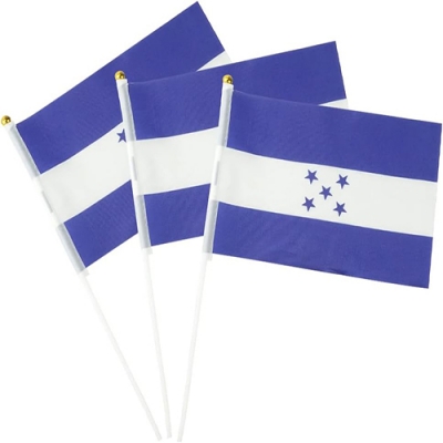 Custom Honduras hands waving flags